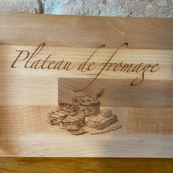 Plateau de fromage en bois avec poignées – Image 3